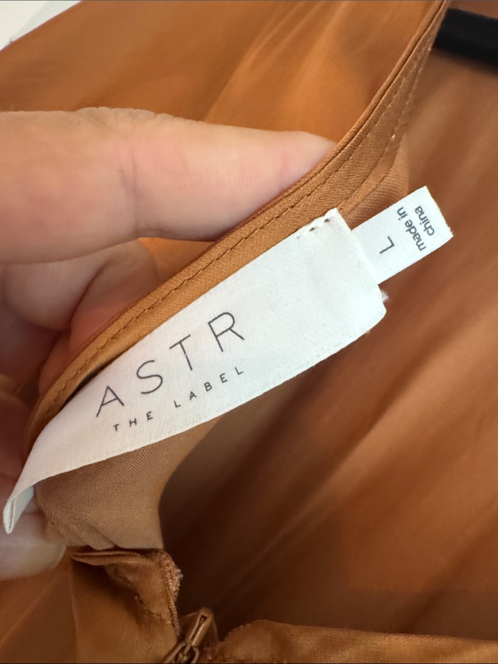 Astr Rust-Brown Long Sleeve Midi Dress - Picture 6 of 6